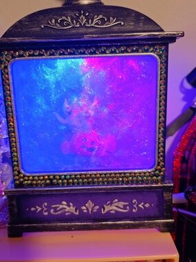 Halloween Light-Up Decorative Lantern - Blue & Purple Glow